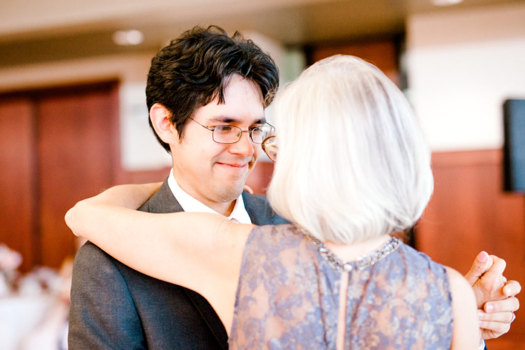 Mother and Son Dance during wedding reception 