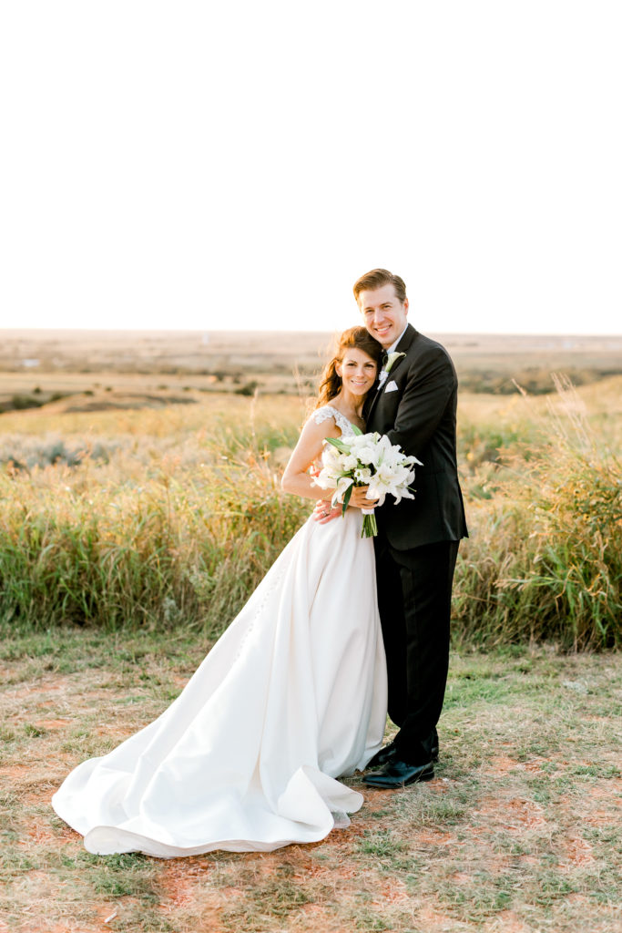 Bride and Groom during Surprise wedding in Western Oklahoma